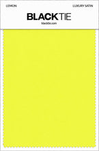Lemon Luxury Satin fabric swatch card