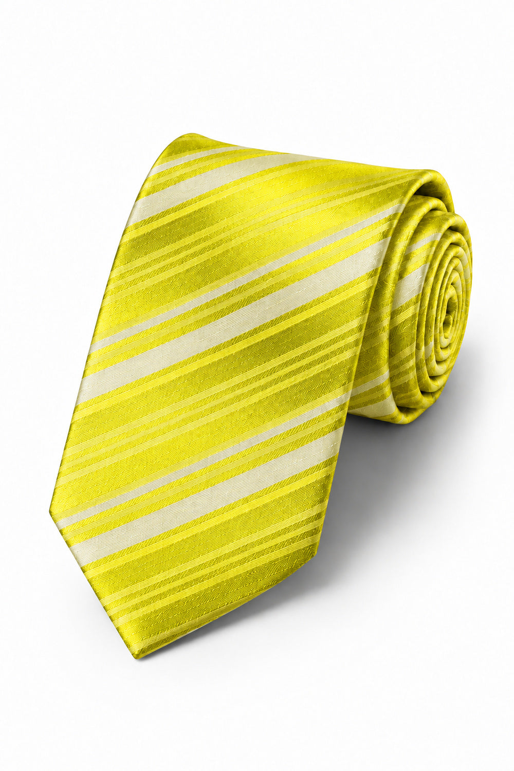 Cardi Lemon Striped Satin Necktie