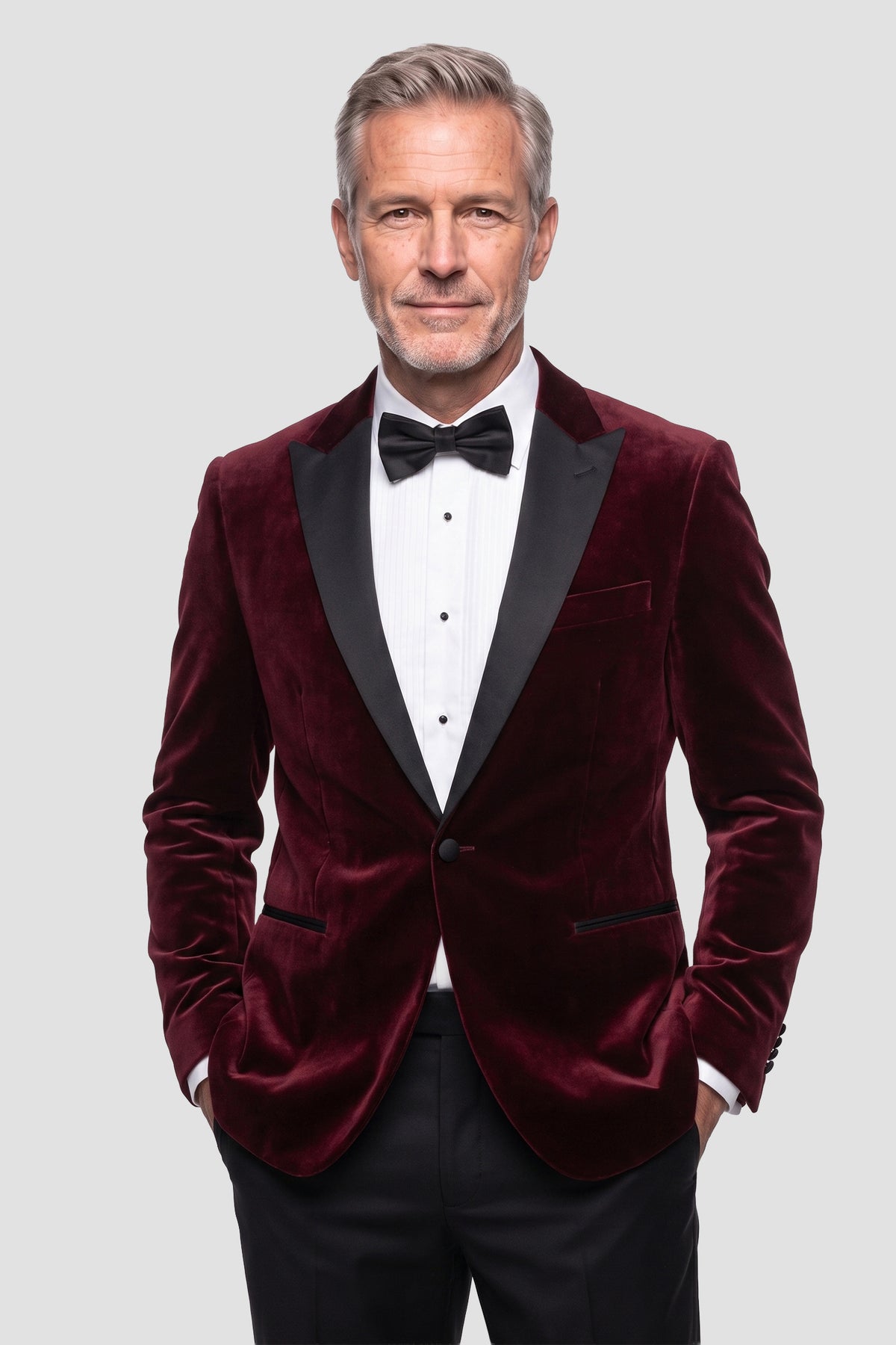 BLACKTIE "Liam" Merlot Velvet Jacket