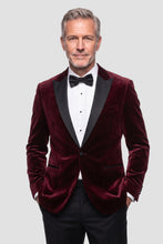 "Liam" Merlot Velvet Jacket