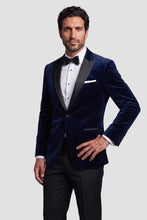 BLACKTIE "Liam" Navy Velvet Jacket