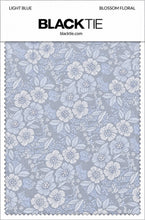 Ted Stanford Light Blue Blossom Floral Necktie