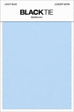 Light Blue Luxury Satin fabric swatch card