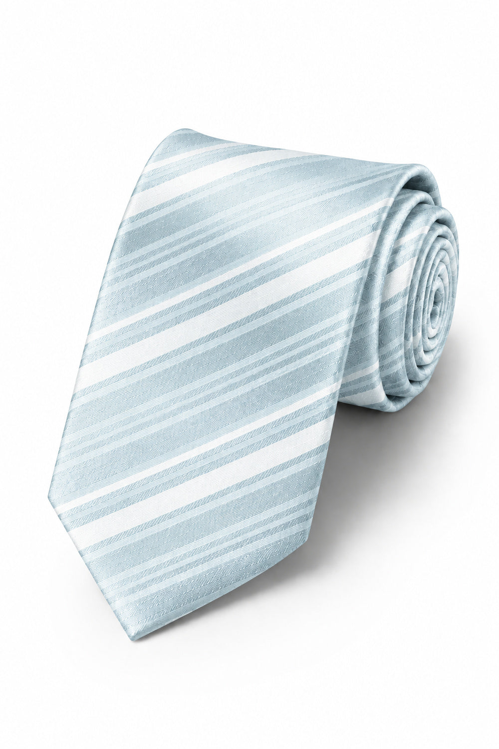 Cardi Light Blue Striped Satin Necktie