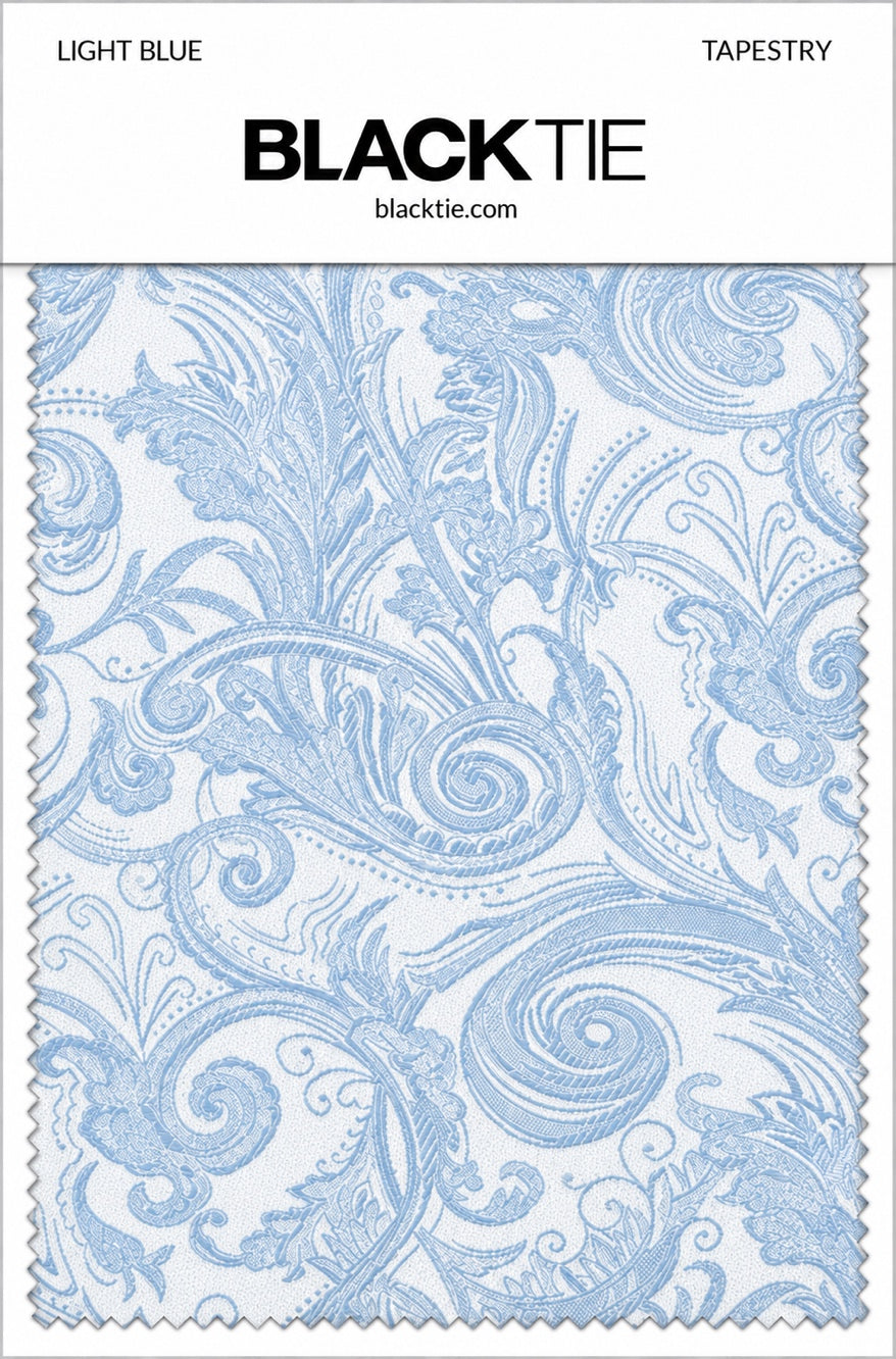 Cardi Light Blue Tapestry Necktie