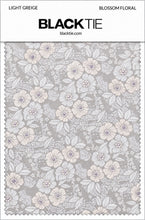 Ted Stanford Light Greige Blossom Floral Necktie