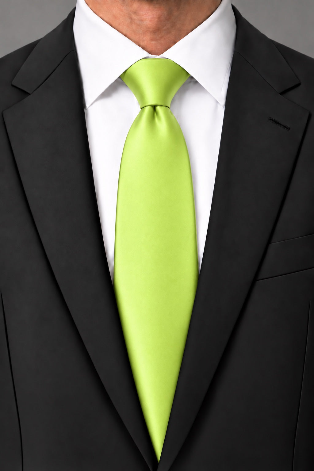 Cardi Lime Luxury Satin Necktie