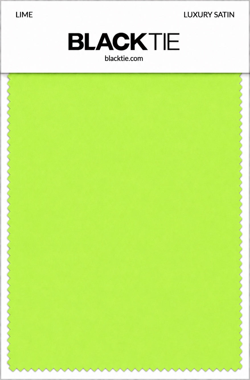 Lime Luxury Satin fabric swatch card