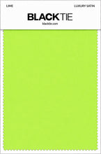 Lime Luxury Satin fabric swatch card