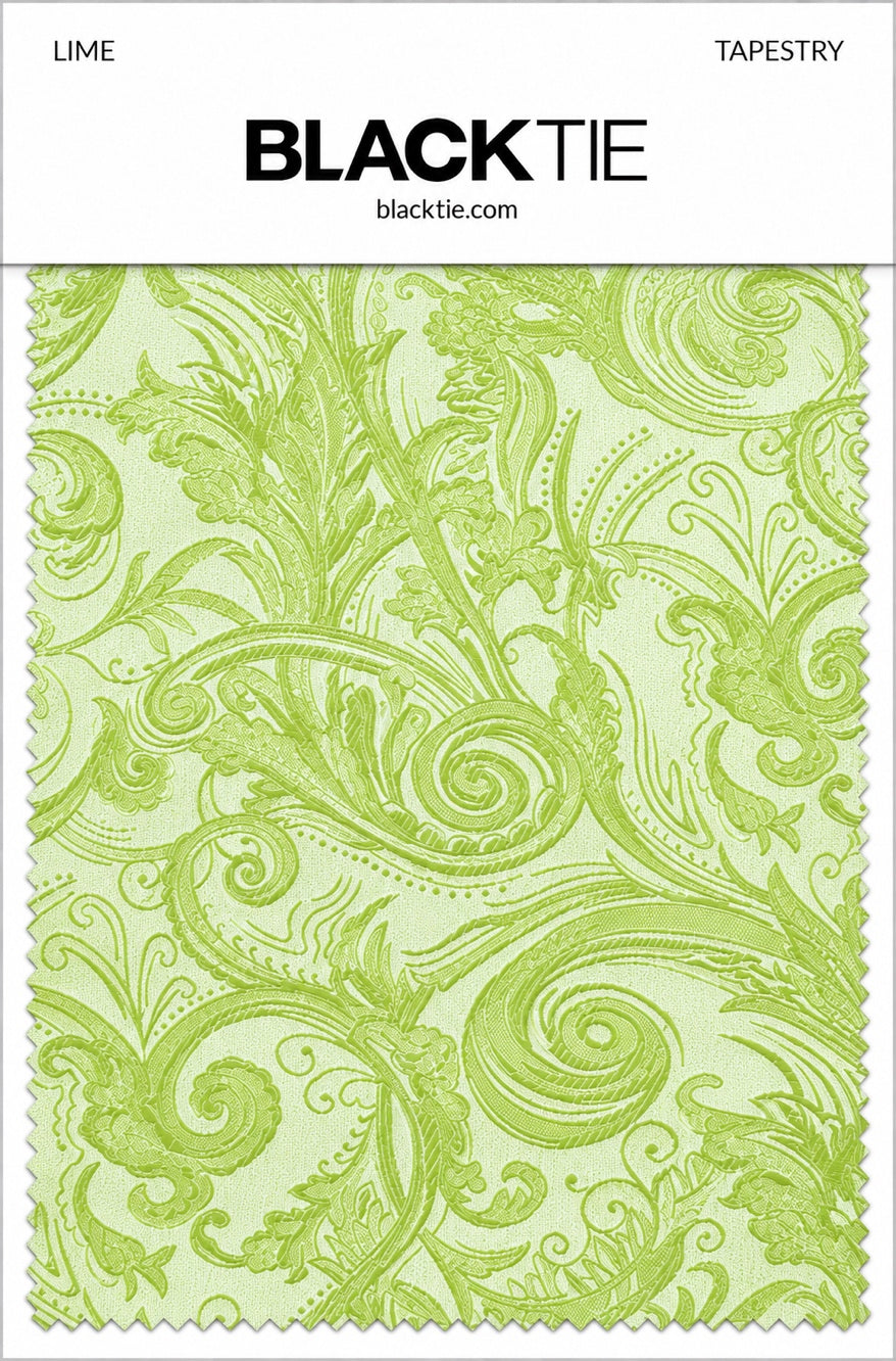 Cardi Lime Tapestry Necktie