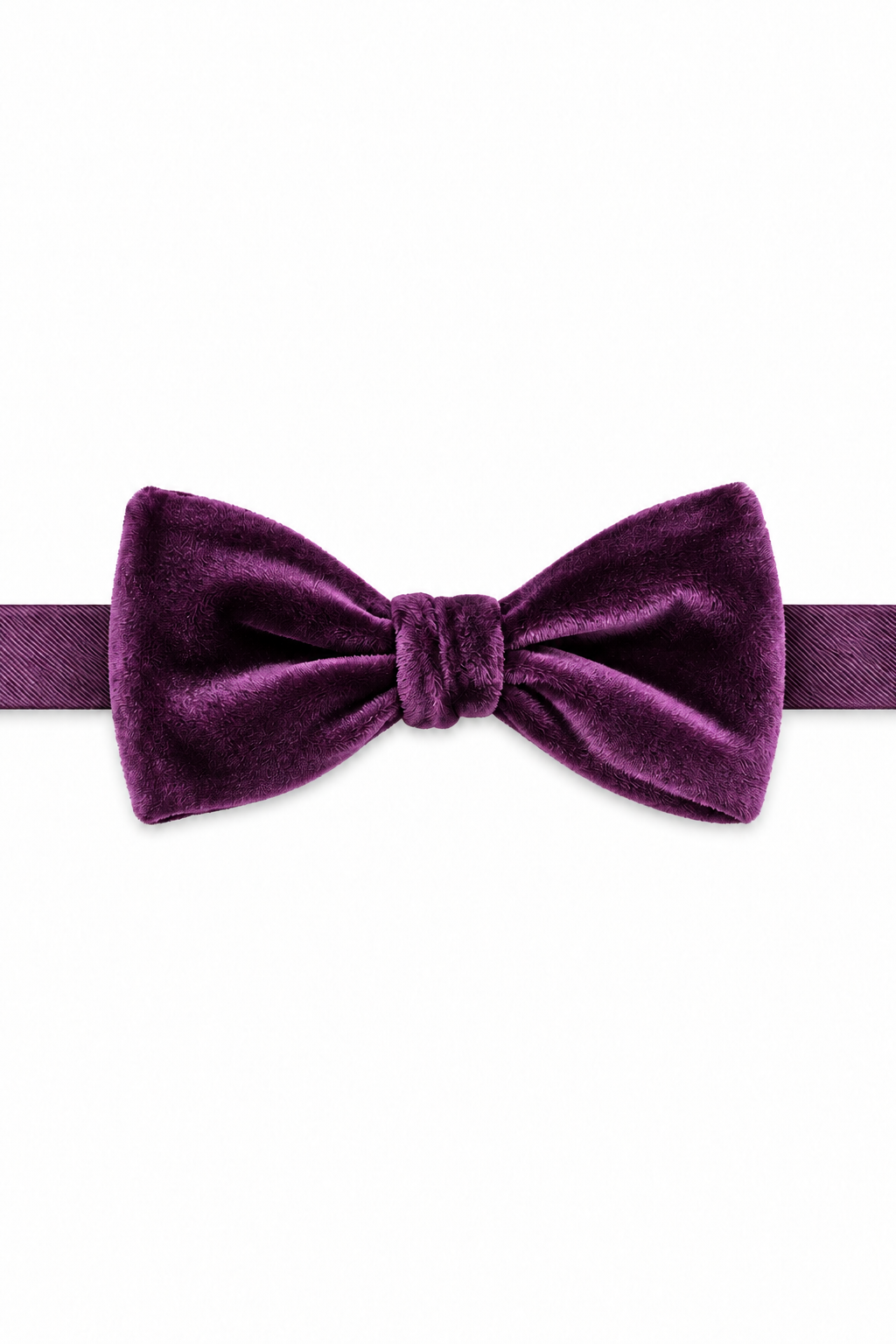 Larr Brio "Luxor" Plum Velvet Bow Tie