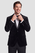 Mark of Distinction "Luxor" Black Velvet Tuxedo Jacket (Separates)