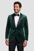 Mark of Distinction "Luxor" Evergreen Velvet Tuxedo Jacket (Separates)