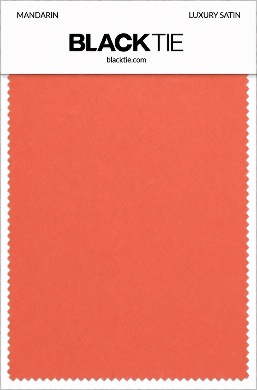 Mandarin Luxury Satin fabric swatch card