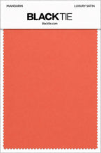 Mandarin Luxury Satin fabric swatch card