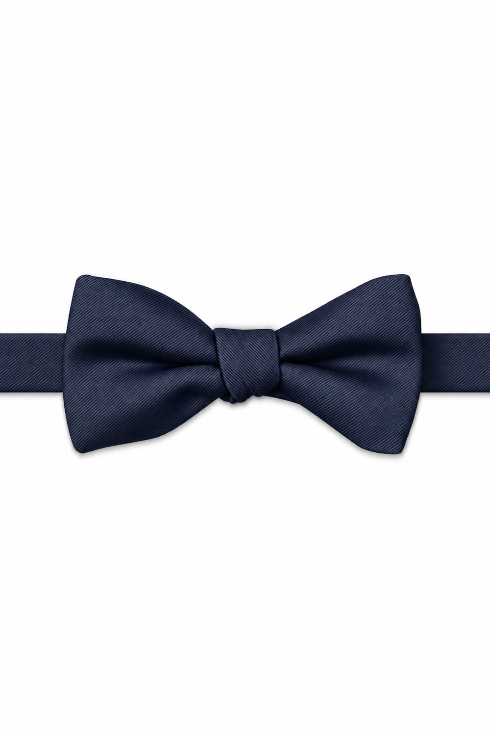 Marine Modern Solid Bow Tie - pre-tied bow tie, front view