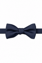 Marine Modern Solid Bow Tie - pre-tied bow tie, front view