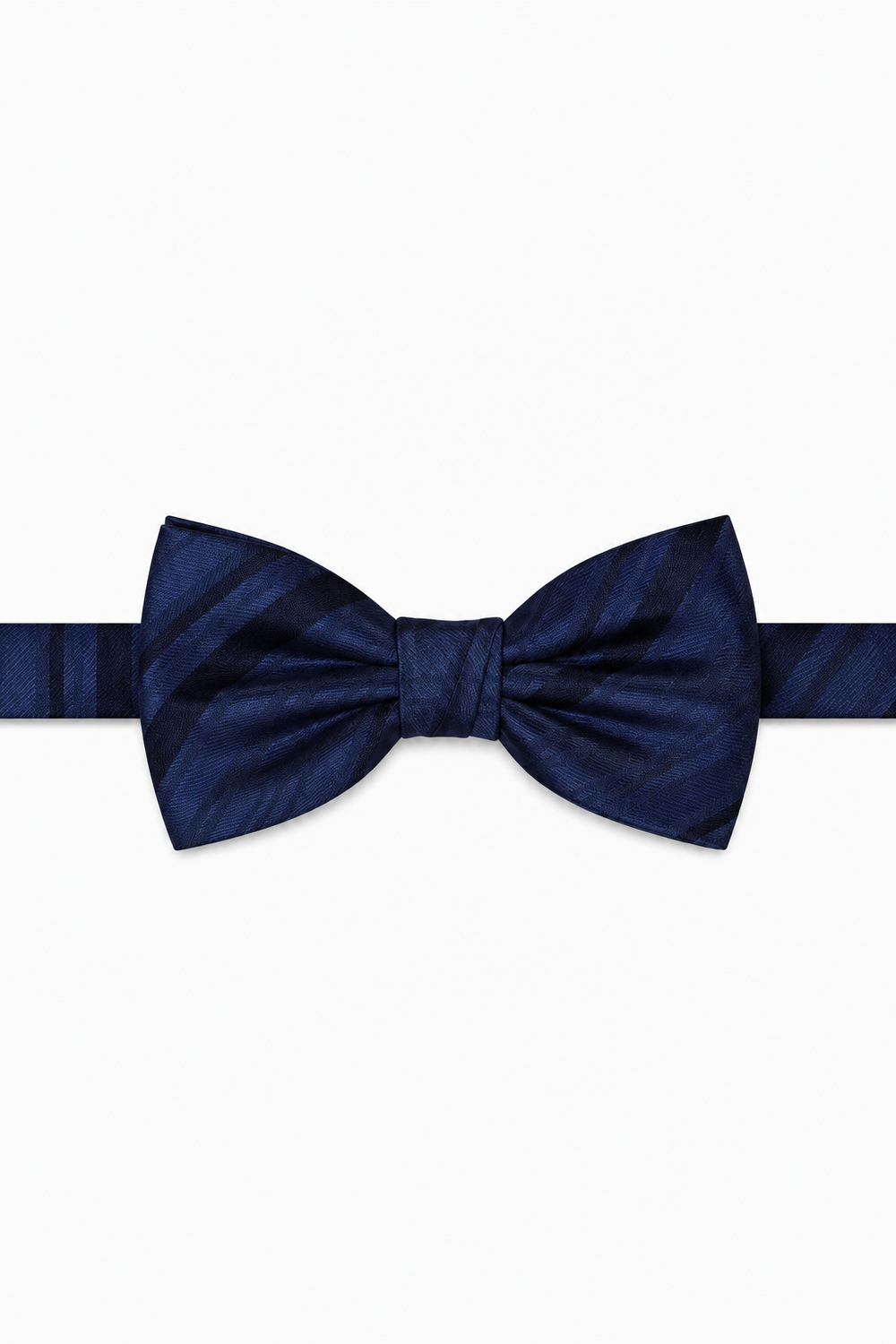 Cardi Pre-Tied Marine Striped Satin Bow Tie