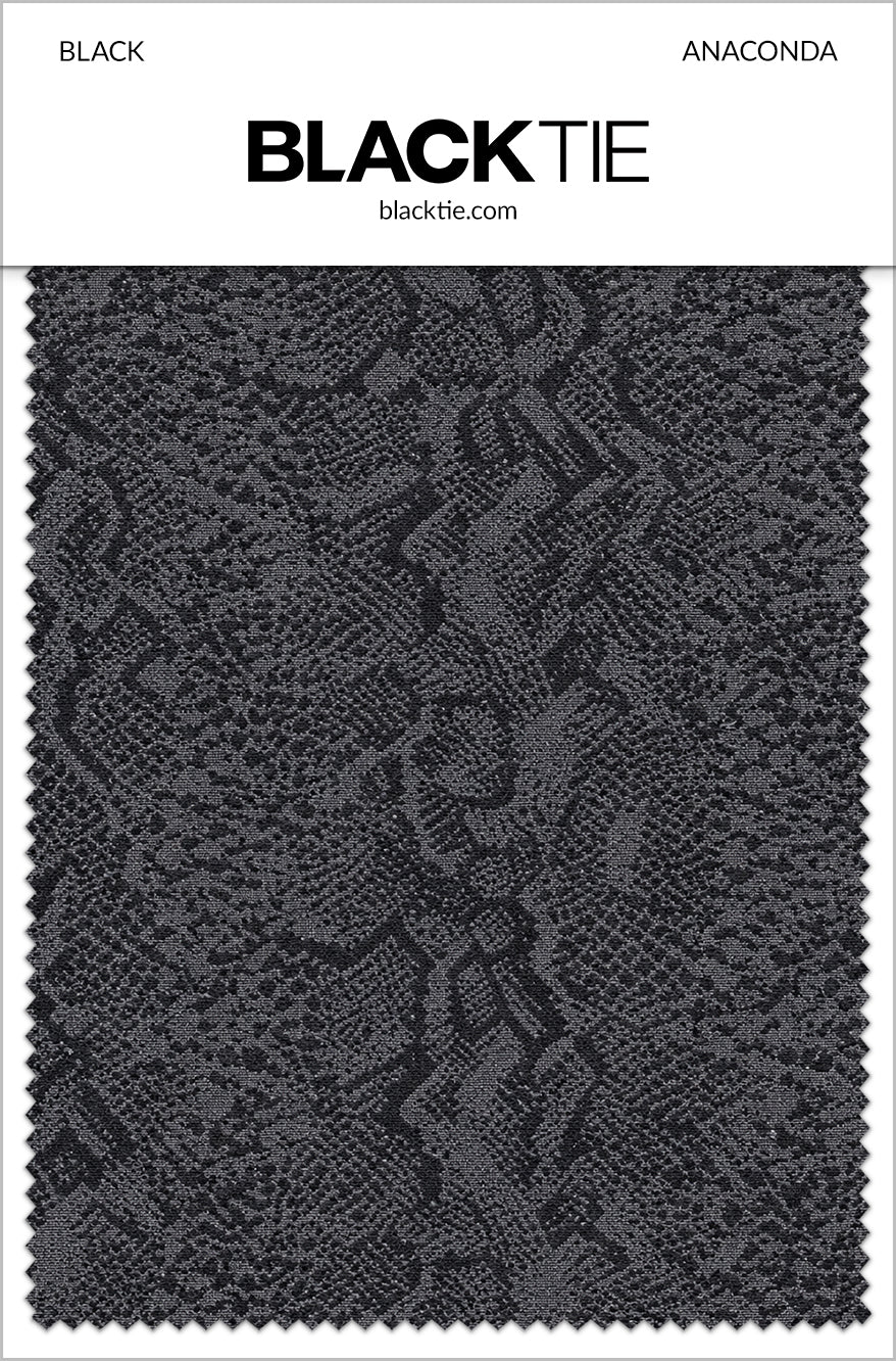 BLACKTIE Black Anaconda Fabric Swatch