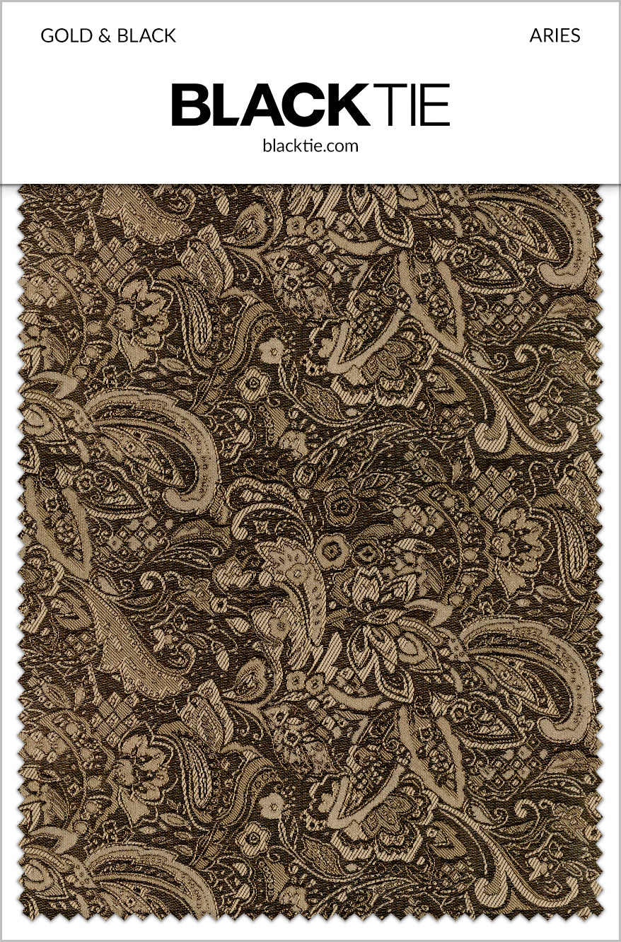 BLACKTIE Gold & Black Aries Fabric Swatch