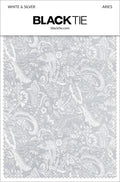 BLACKTIE White & Silver Aries Fabric Swatch