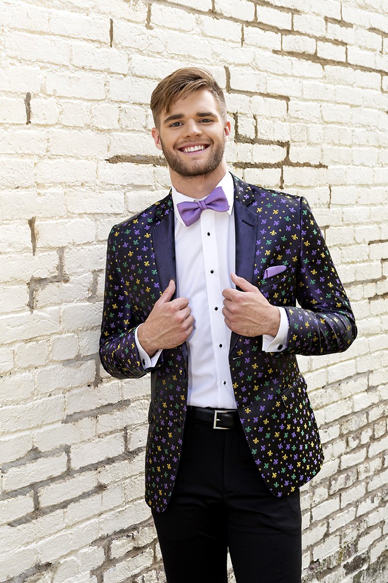 Mark of Distinction "Fleur de lis" Mardi Gras Tuxedo Jacket (Separates)