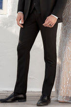 Mark of Distinction "Metro Tux" Black Wool Blend Tuxedo Pants