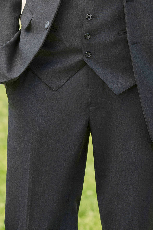 Mark of Distinction "Metro" Medium Grey Luxury Wool Blend Suit Pants