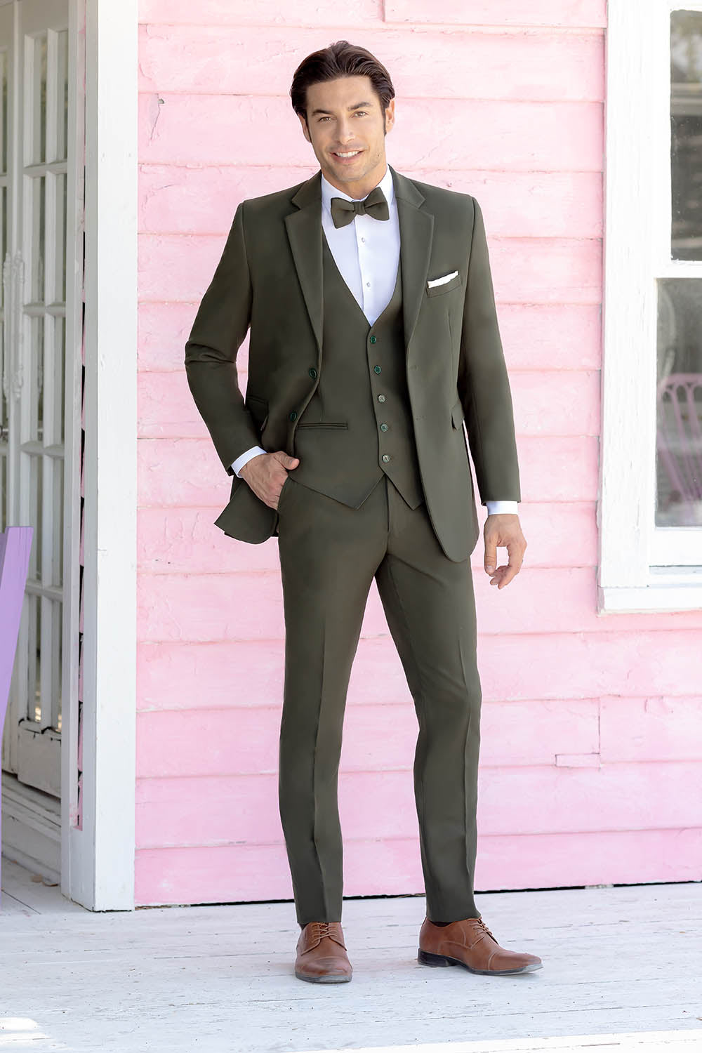 Mark of Distinction "Metro" Olive Suit Jacket (Separates)