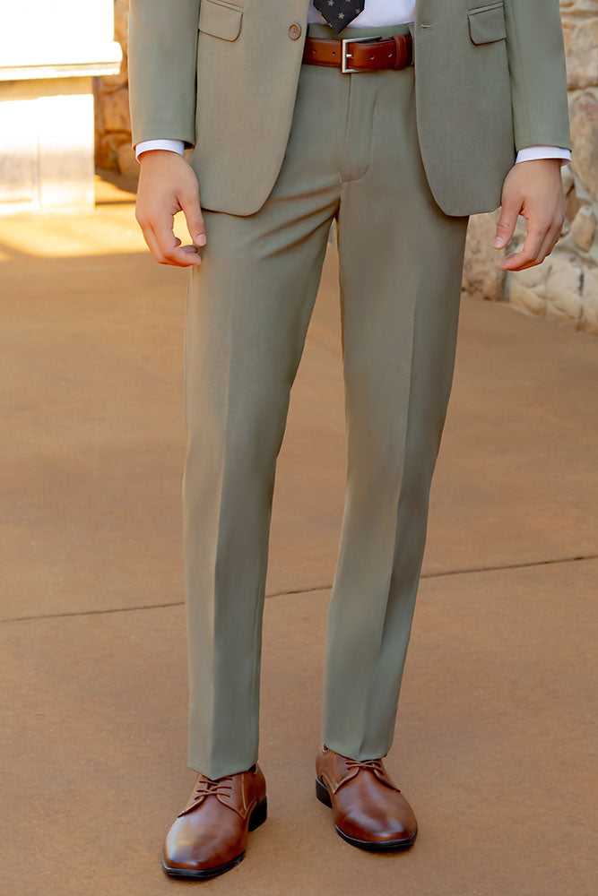Mark of Distinction "Metro" Sage Luxury Blend Suit Pants