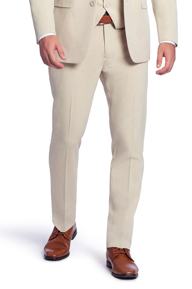 Mark of Distinction "Metro" Tan Luxury Blend Suit Pants