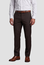 Allure Men "Mayfair" Brown Luxury Stretch Blend Suit Pants