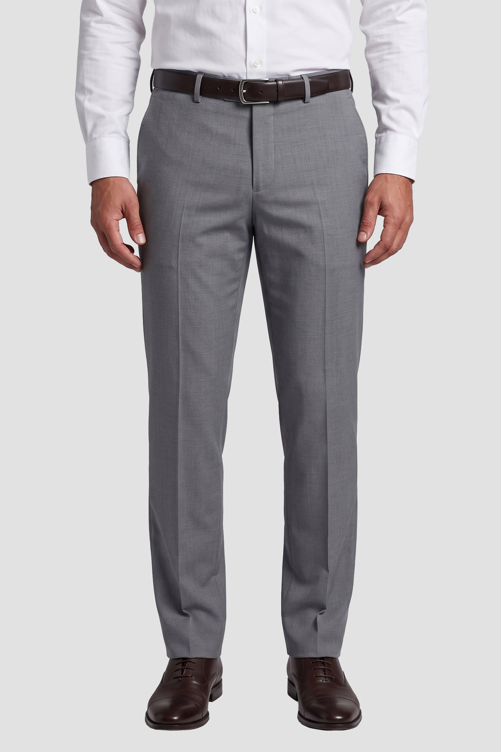 Allure Men "Mayfair" Medium Grey Luxury Stretch Blend Suit Pants