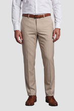 Allure Men "Mayfair" Tan Luxury Stretch Blend Suit Pants