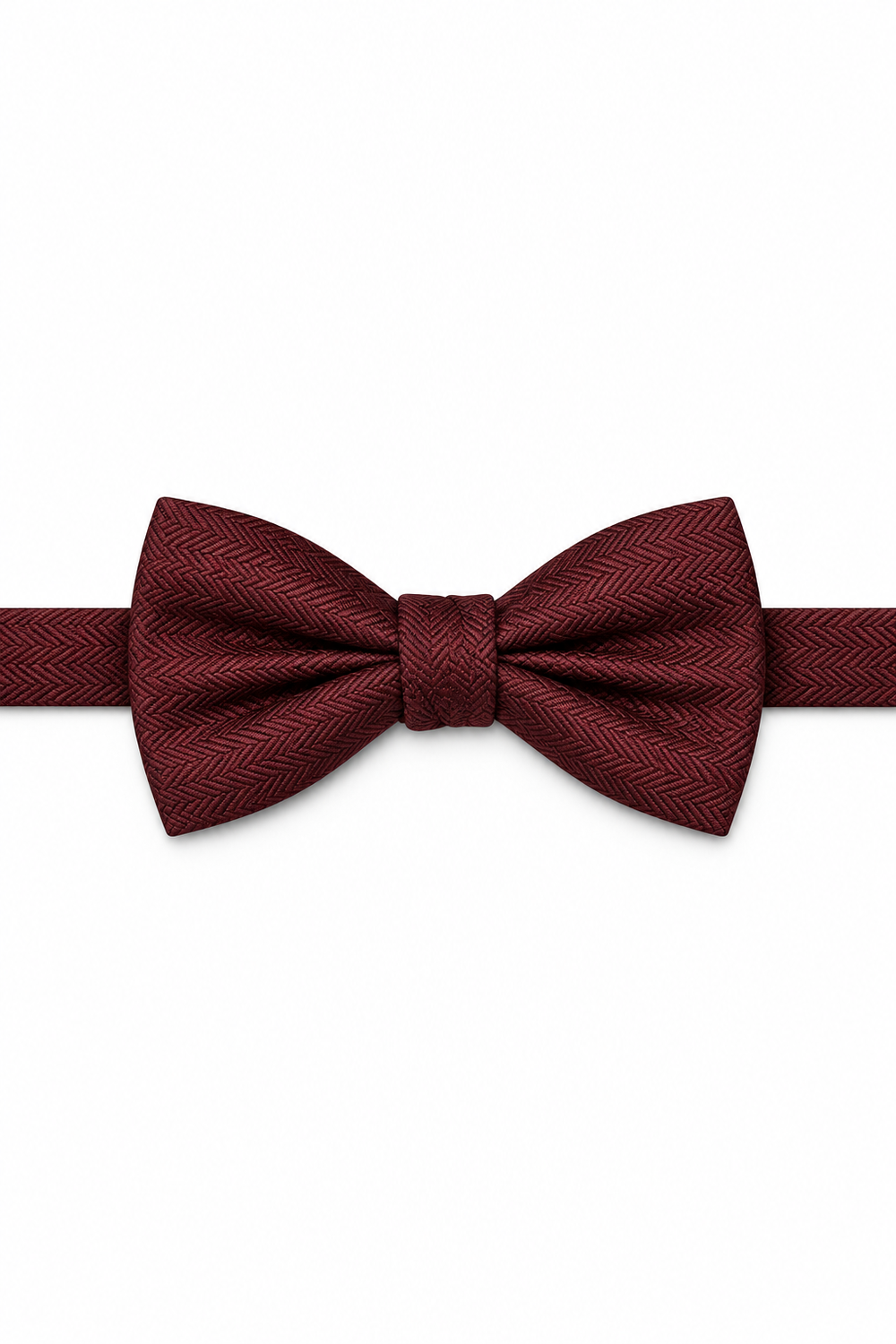Cardi Merlot Herringbone Bow Tie