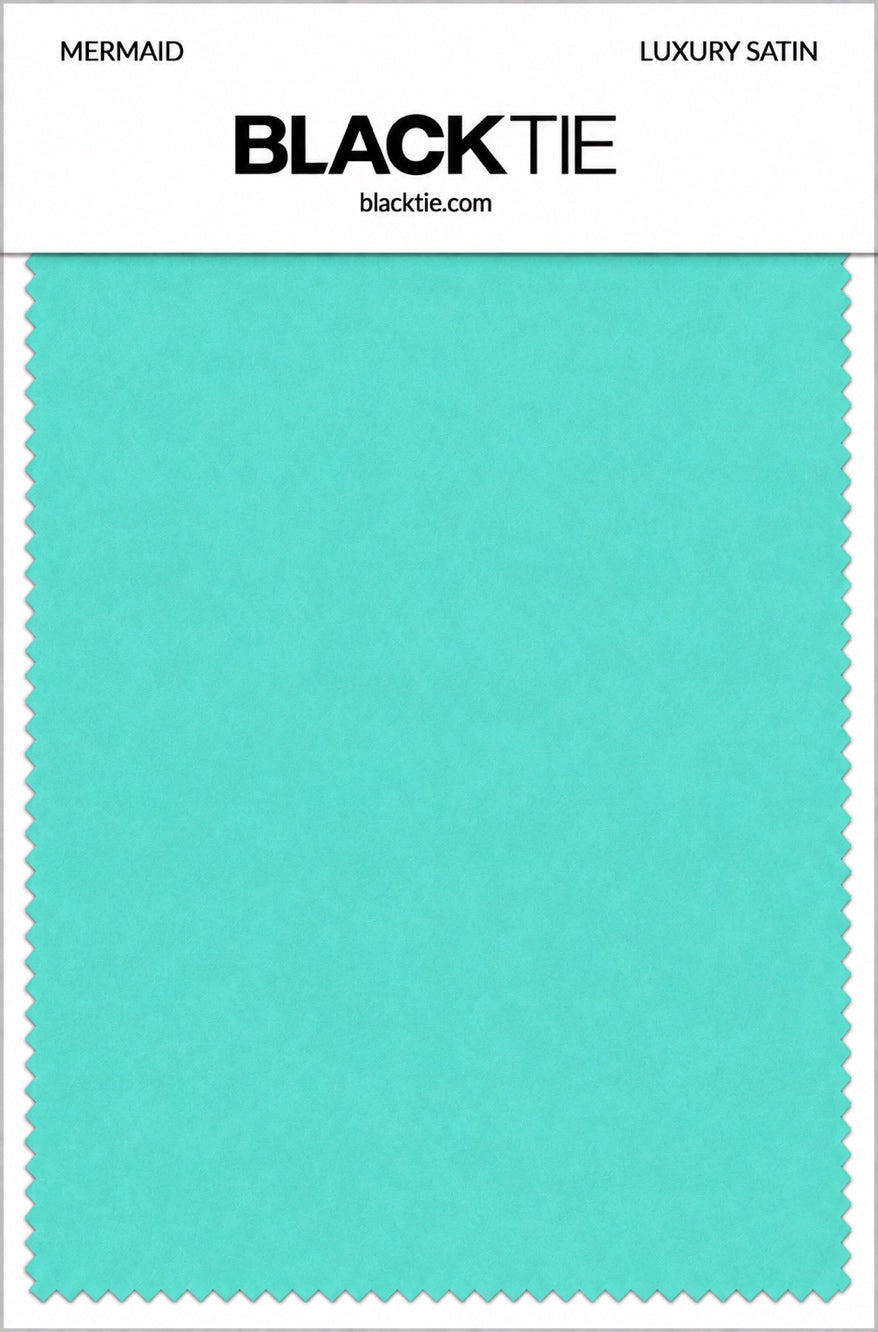 Mermaid Luxury Satin fabric swatch card