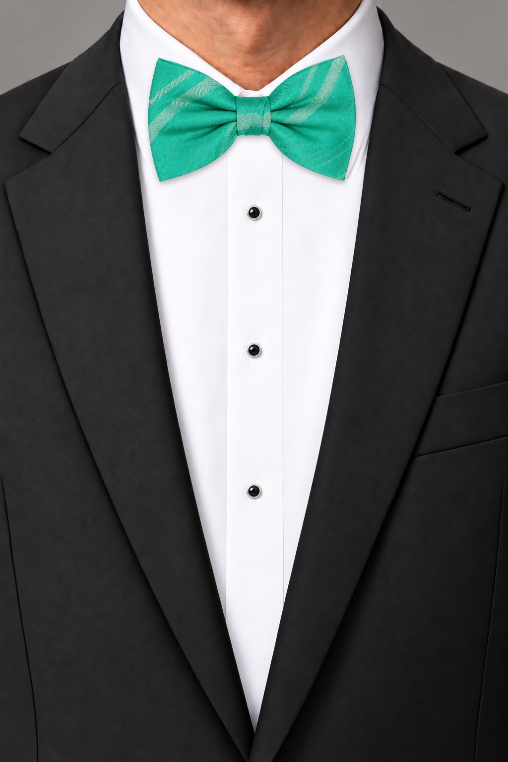 Cardi Mermaid Striped Satin Bow Tie