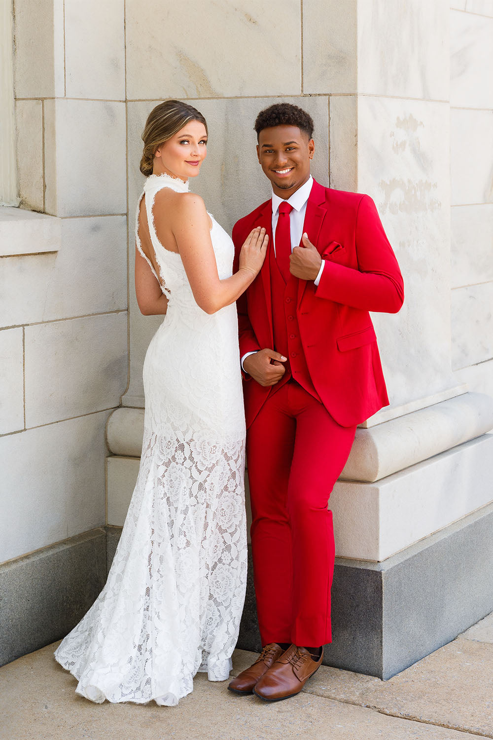 Mark of Distinction "Metro" Red Suit Jacket (Separates)