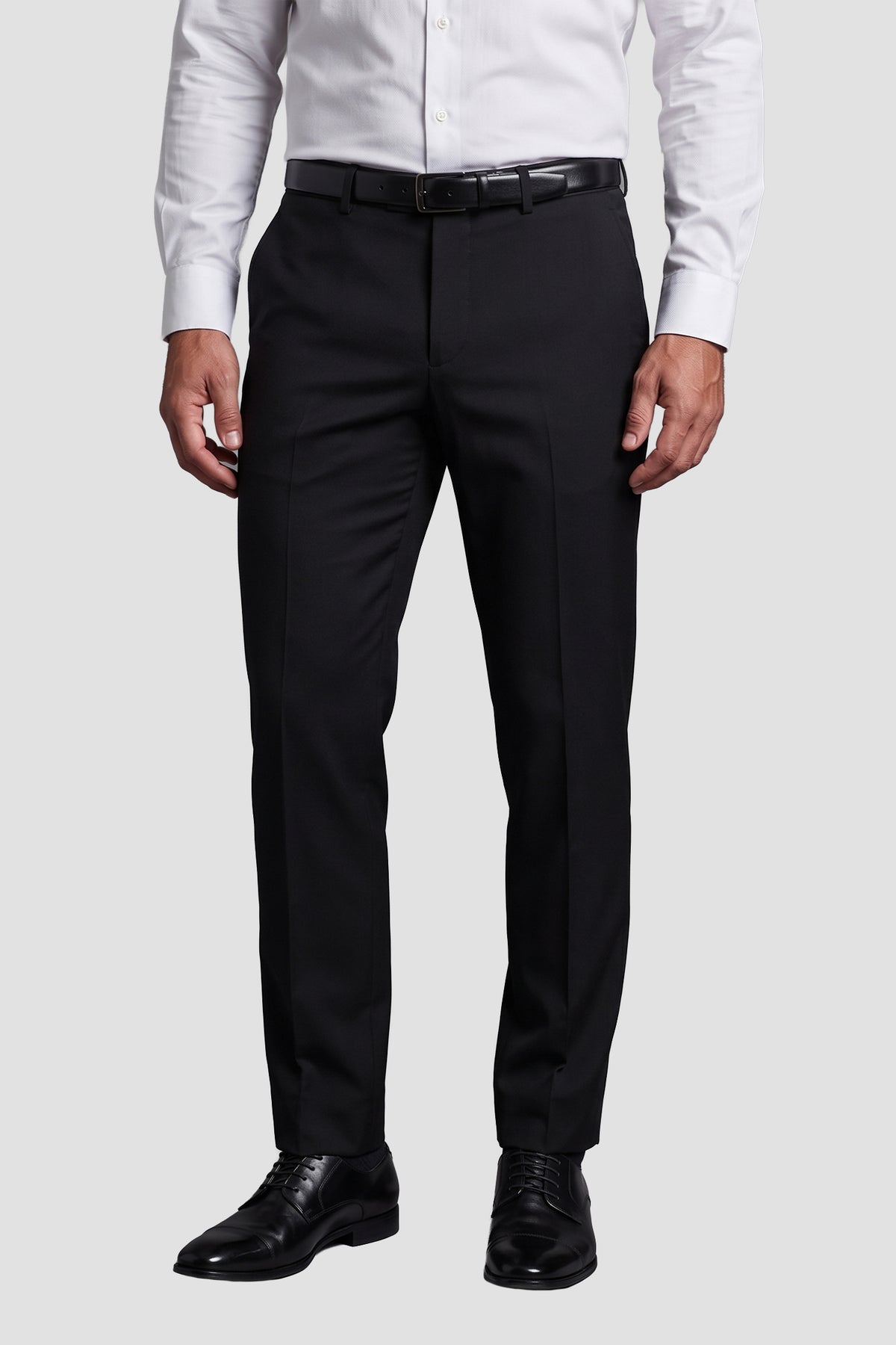 Mark of Distinction "Metro" Black Luxury Wool Blend Suit Pants
