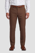 Mark of Distinction "Metro" Cocoa Luxury Blend Suit Pants