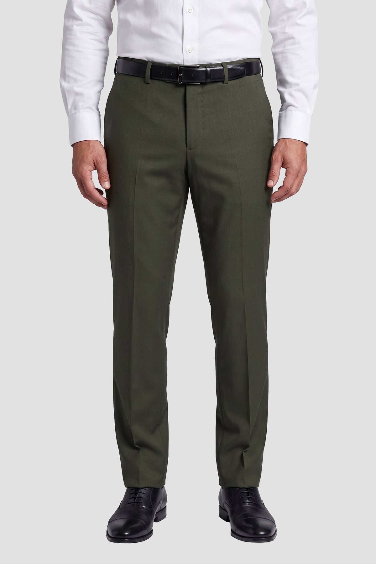 Mark of Distinction "Metro" Olive Green Luxury Blend Suit Pants