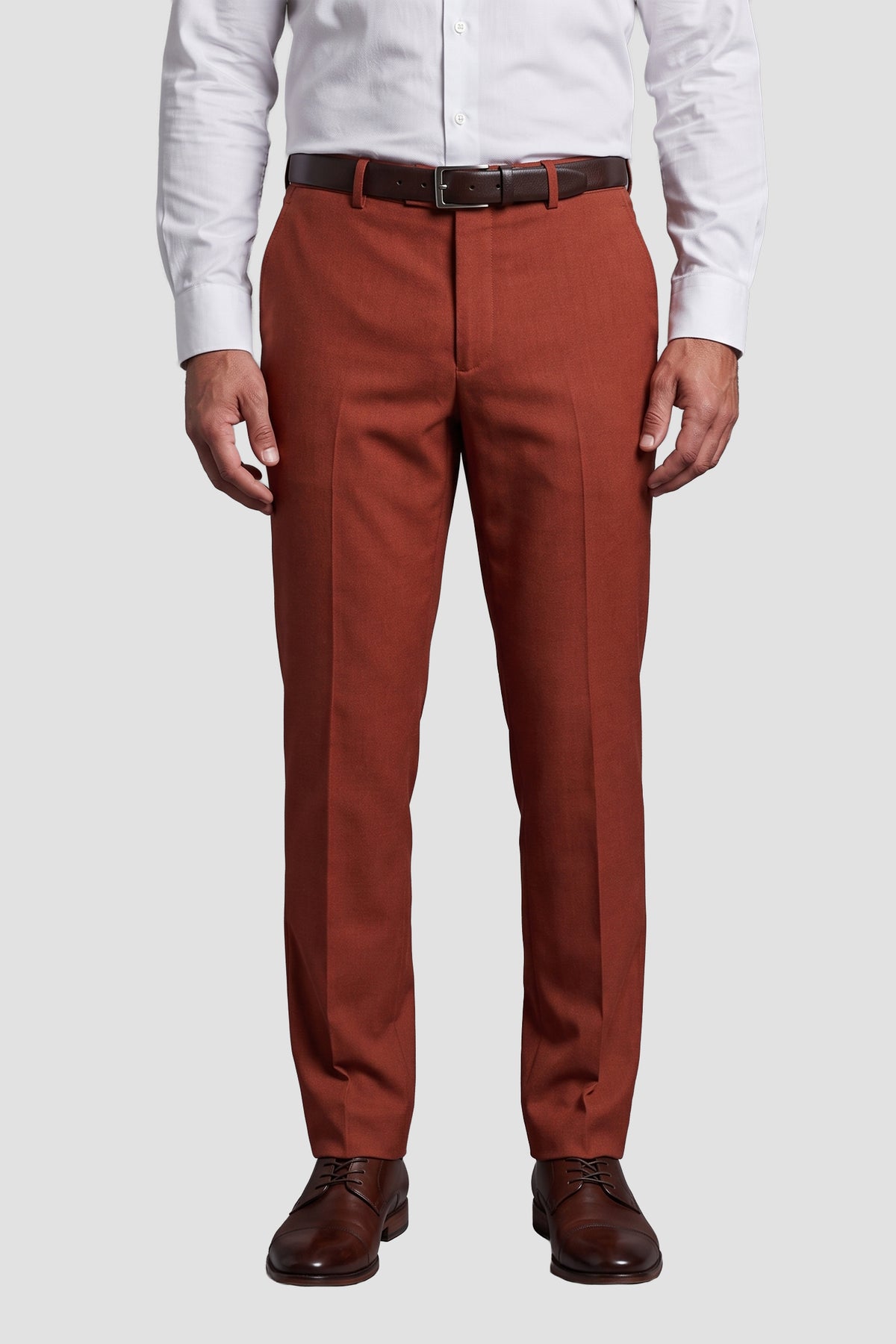 Mark of Distinction "Metro" Rust Luxury Blend Suit Pants