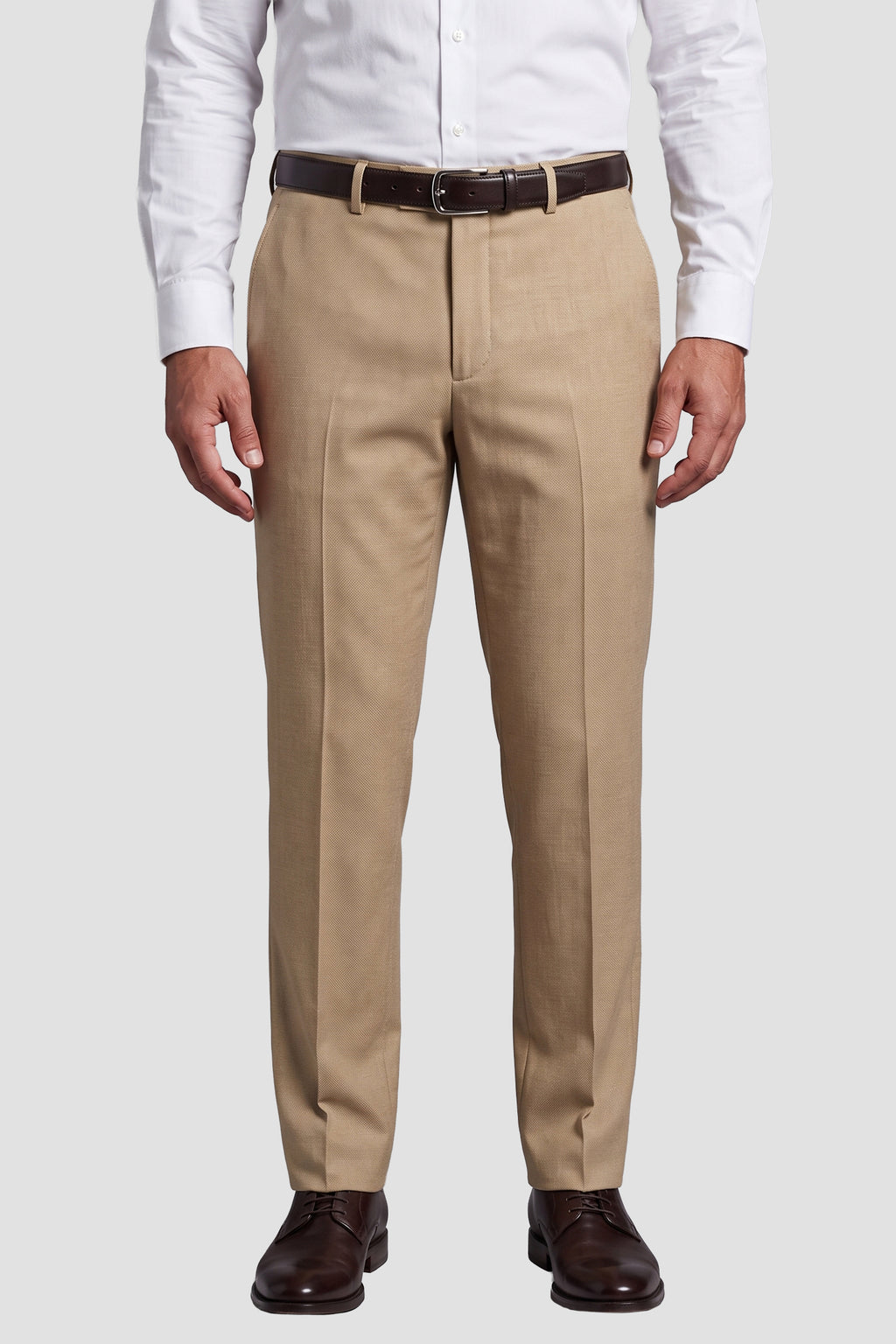 Mark of Distinction "Metro" Tan Luxury Blend Suit Pants