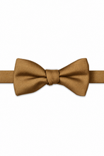 Midas Gold Modern Solid Bow Tie - pre-tied bow tie, front view