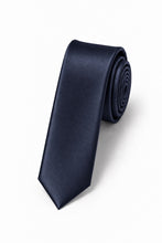 Cardi Midnight Blue Luxury Satin Skinny Necktie