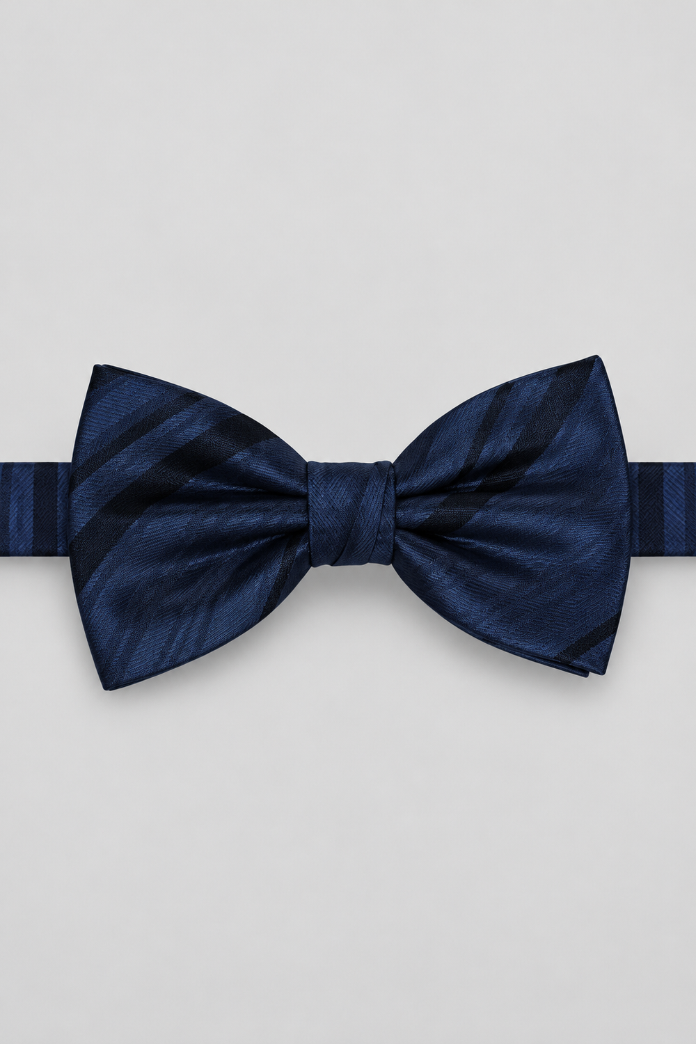 Cardi Pre-Tied Midnight Striped Satin Bow Tie