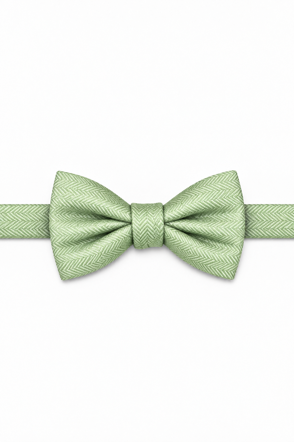 Cardi Mint Herringbone Bow Tie