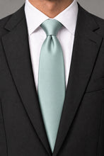 Allure Men Mint Solid Satin Silk Necktie