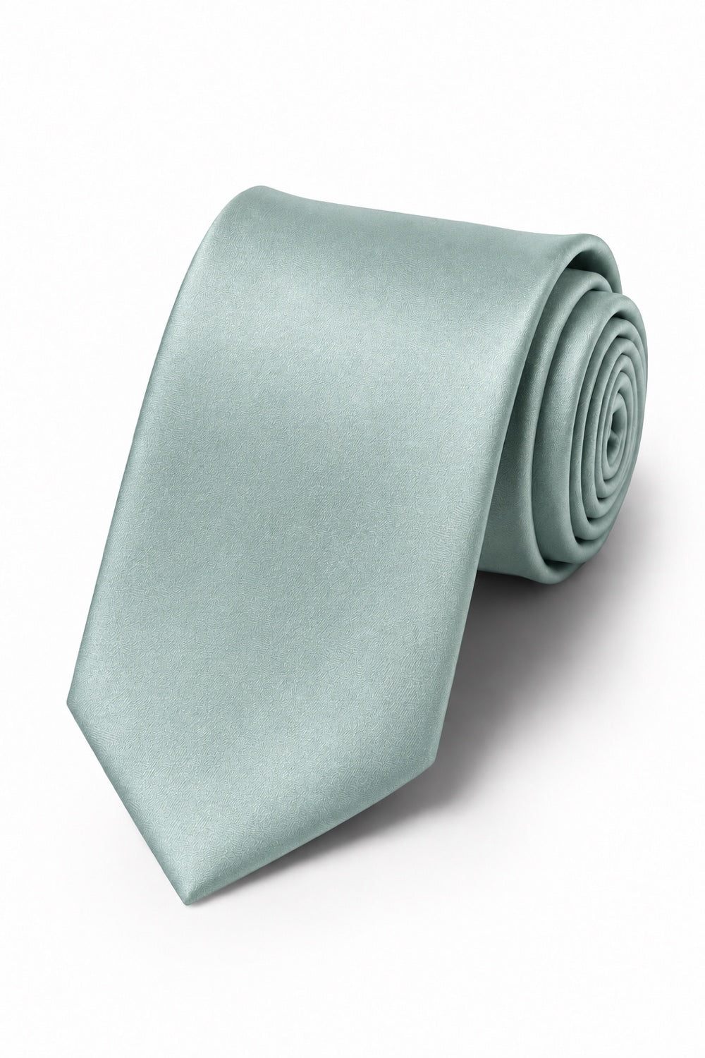 Allure Men Mint Solid Satin Silk Necktie
