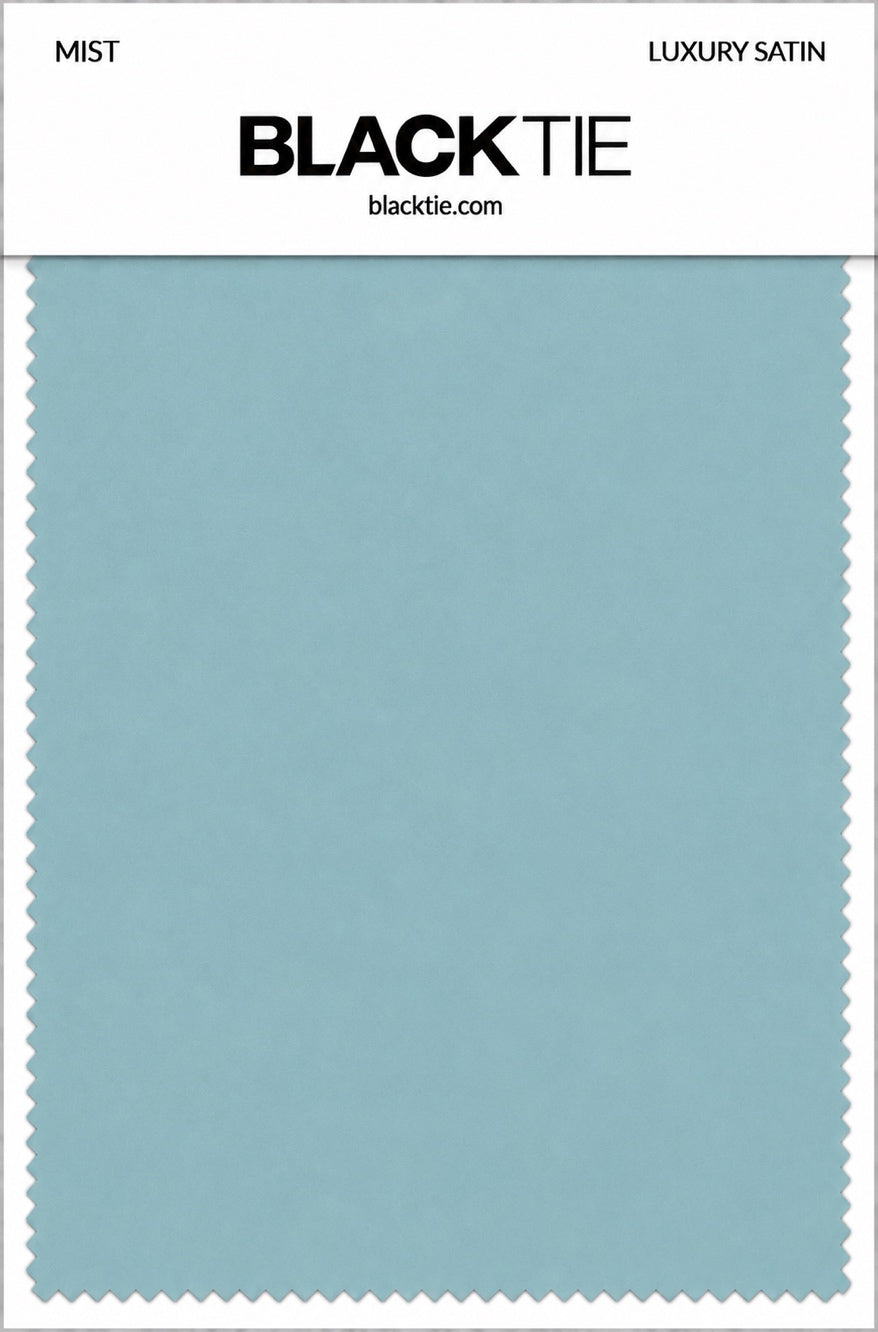 Mist Luxury Satin fabric swatch card